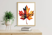 Autumn Plaid Leaf Clipart, an Illustration by Designworld (Thumbnail 2 of 4)