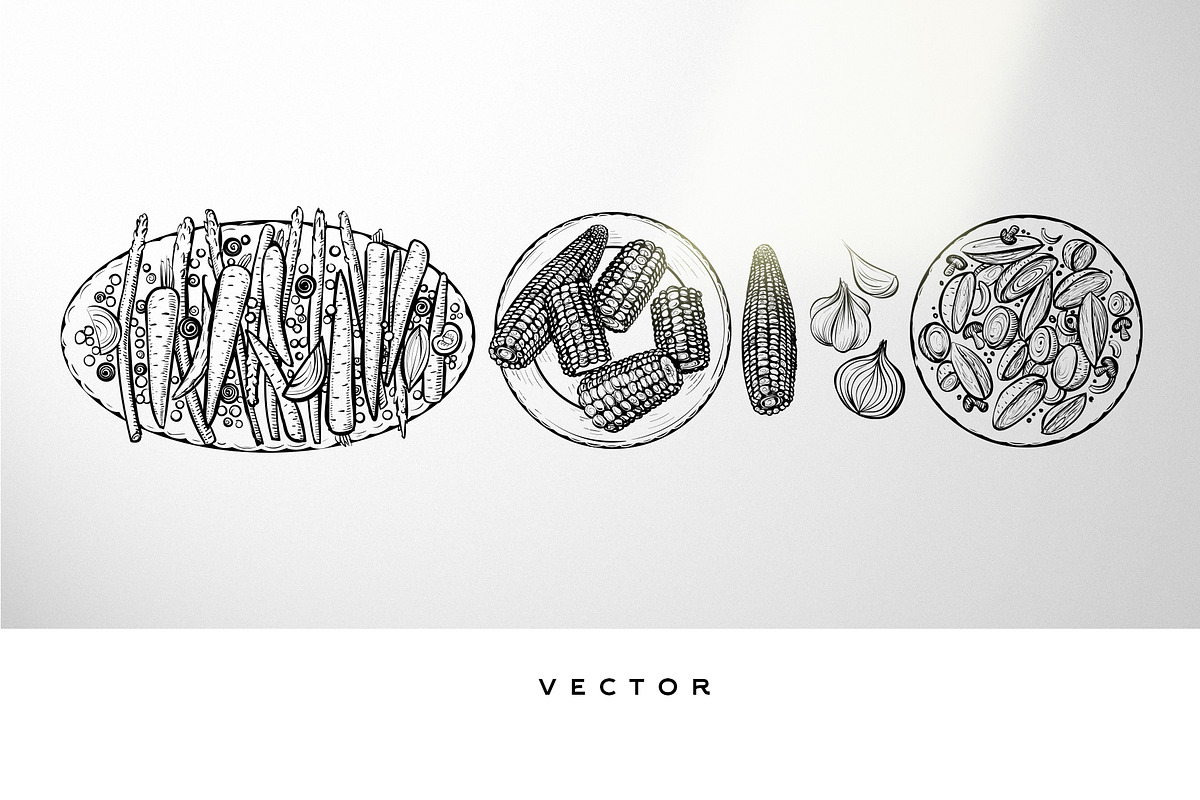 Thanksgiving dinner - Vector food, a Food Illustration by Aquatinta (Photo 5 of 7)