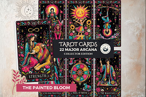 The Painted Bloom Tarot Major Arcana