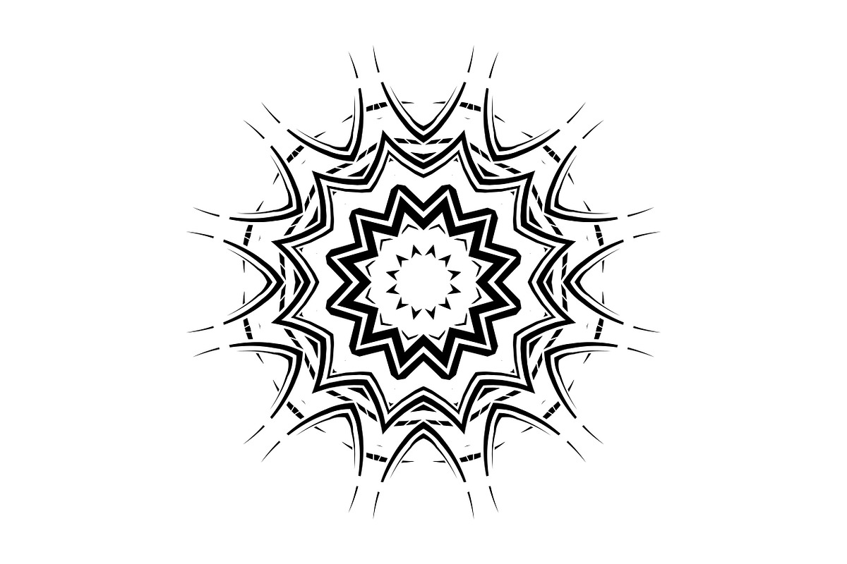 Modern Black and White Mandala Pack, a Decorative Illustration by NJ Himel (Photo 10 of 101)