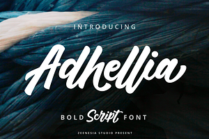 Adhellia - Bold Script Font