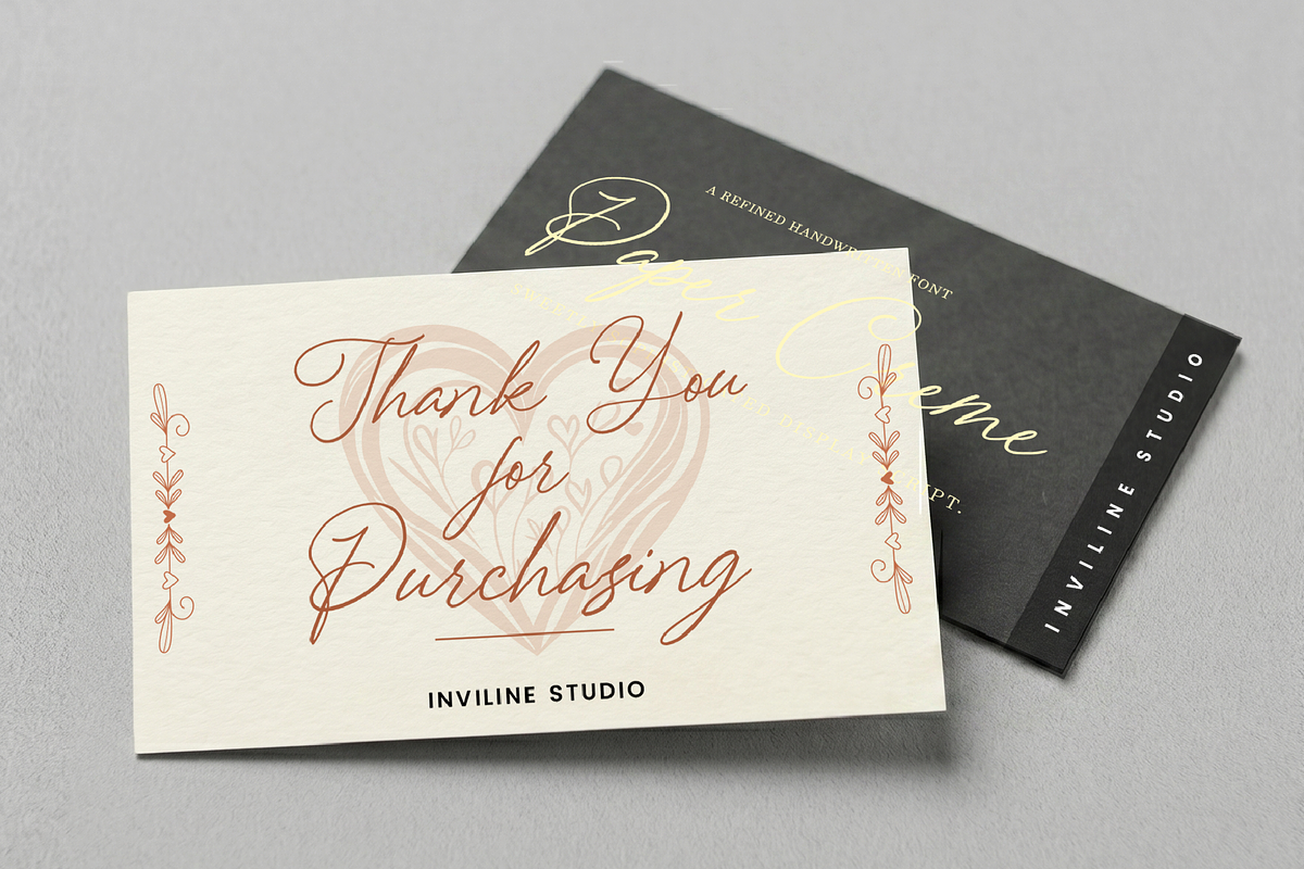 Paper Creme - Display Script Font, a Script Font by Inviline.co (Photo 12 of 12)