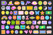GROOVY STICKERS VECTOR SET, an Object Graphic by craftlove (Thumbnail 4 of 6)