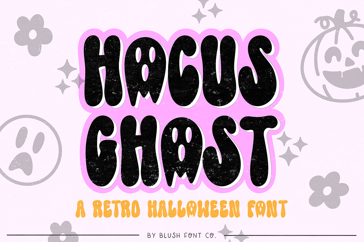 HOCUS GHOST Retro Halloween Font, a Font by Blush Font Co. (Photo 1 of 6)