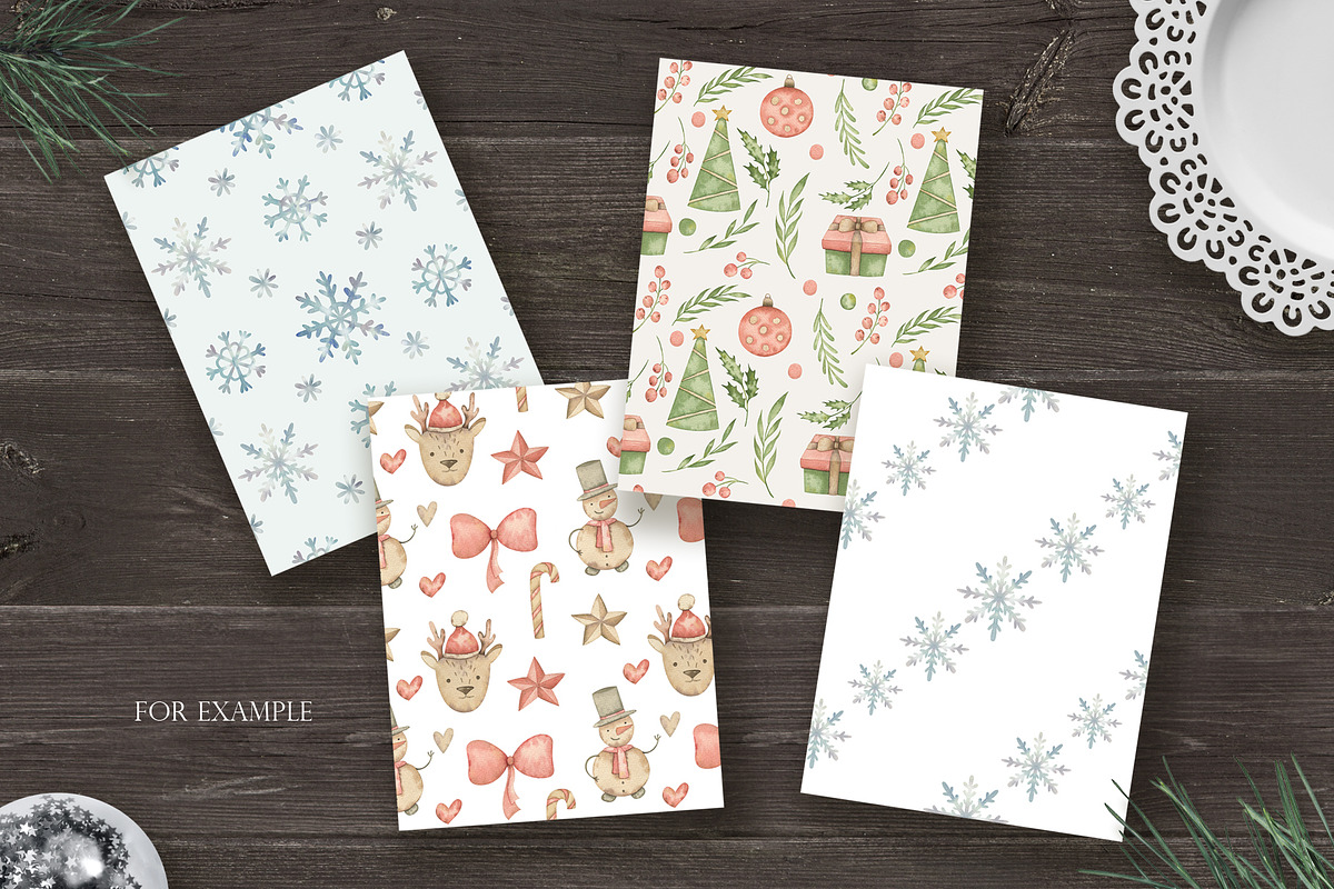 Watercolor Cozy Christmas set, an Illustration by OrangePeafowlArt (Photo 13 of 14)