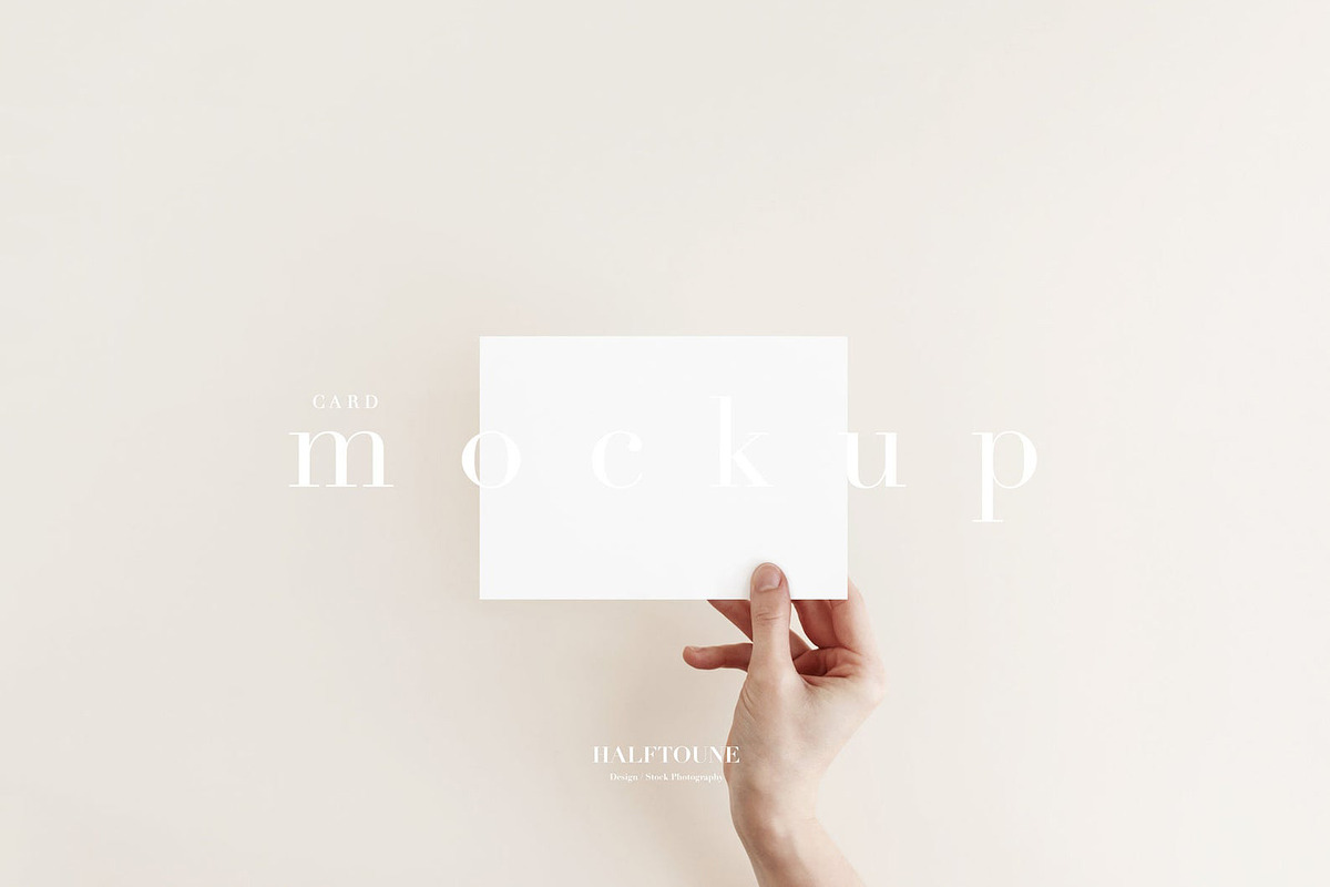 Minimalist Blank Card Mockup #2, a Mockup by HALFTOUNE (Photo 1 of 6)
