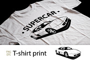 Supercar Print | Sport Car Vector, a Sport Illustration by Plaid4You (Thumbnail 1 of 8)