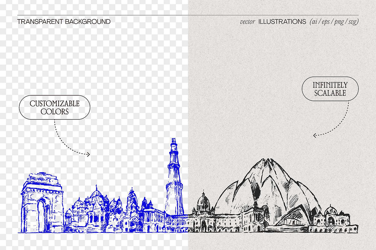 India Skylines, a Work Illustration by TheMountBirdStudio (Photo 2 of 9)