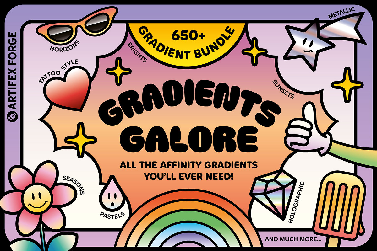 Affinity Gradients Galore, a Gradient Add-On by The Artifex Forge (Photo 1 of 38)