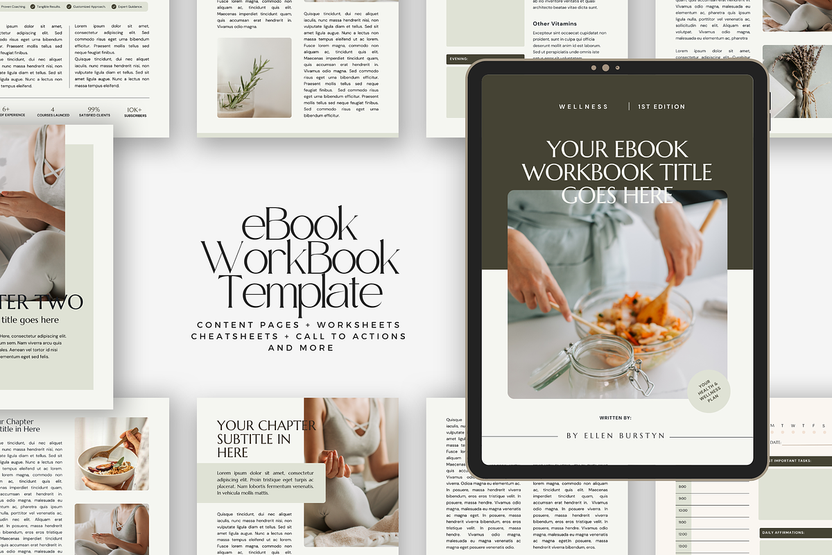 Canva Health Ebook WorkBook Ellen, a Magazine Template by Lovely Confetti (Photo 1 of 8)