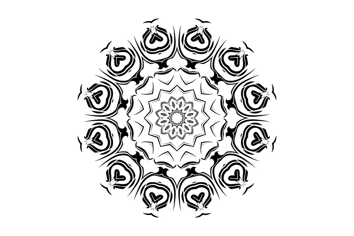 Black and White Mandala Patterns Set, a Decorative Illustration by NJ Himel (Photo 44 of 101)