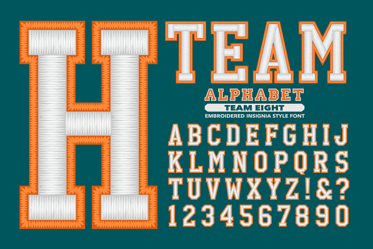 Embroidered Sports Vector Alphabet, an Object Graphic by Mysterylab Designs (Photo 7 of 16)