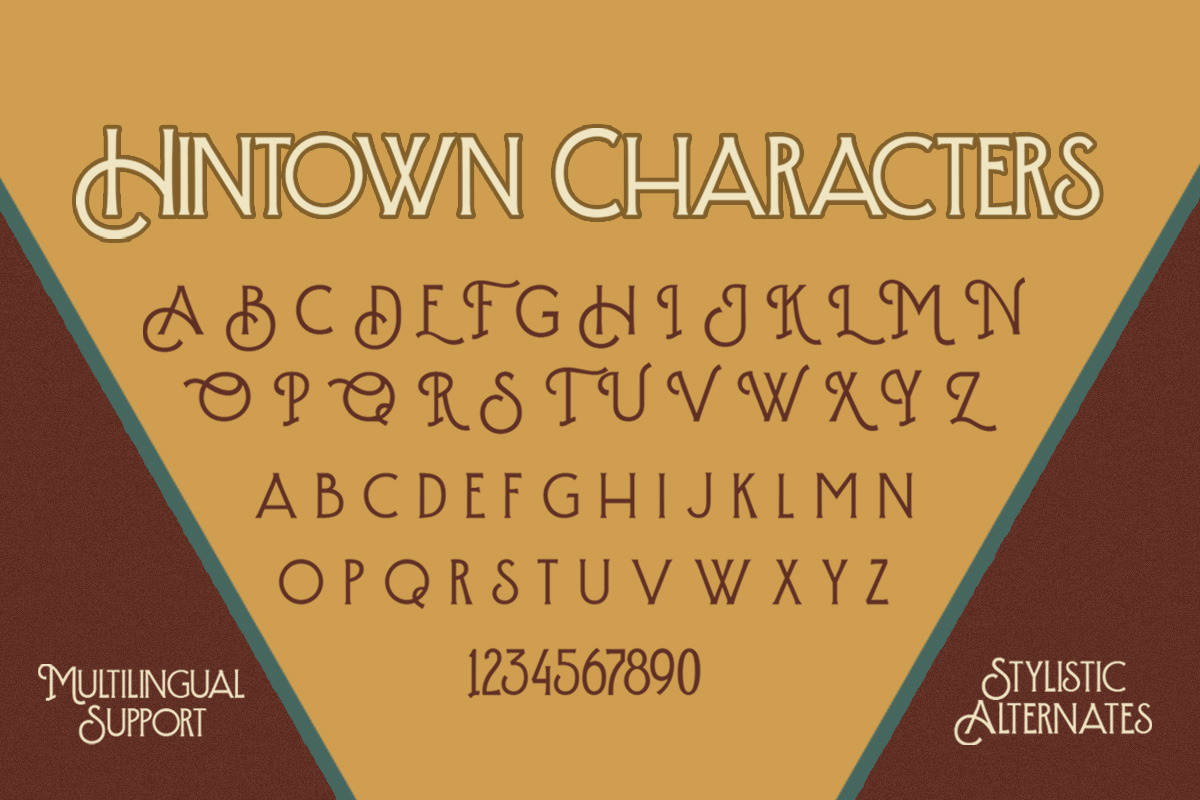 Hintown - Display Font, a Serif Font by Letterhend Studio (Photo 5 of 9)