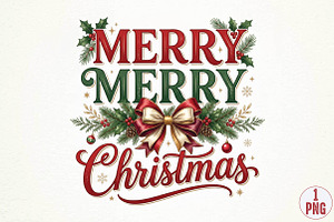 Merry Merry Christmas Sublimation