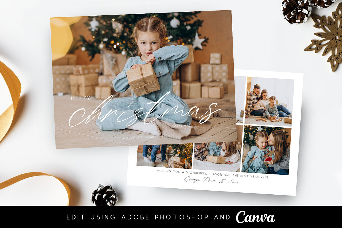 Christmas Card Template CC089, a Card Template by Always Templates (Photo 1 of 3)