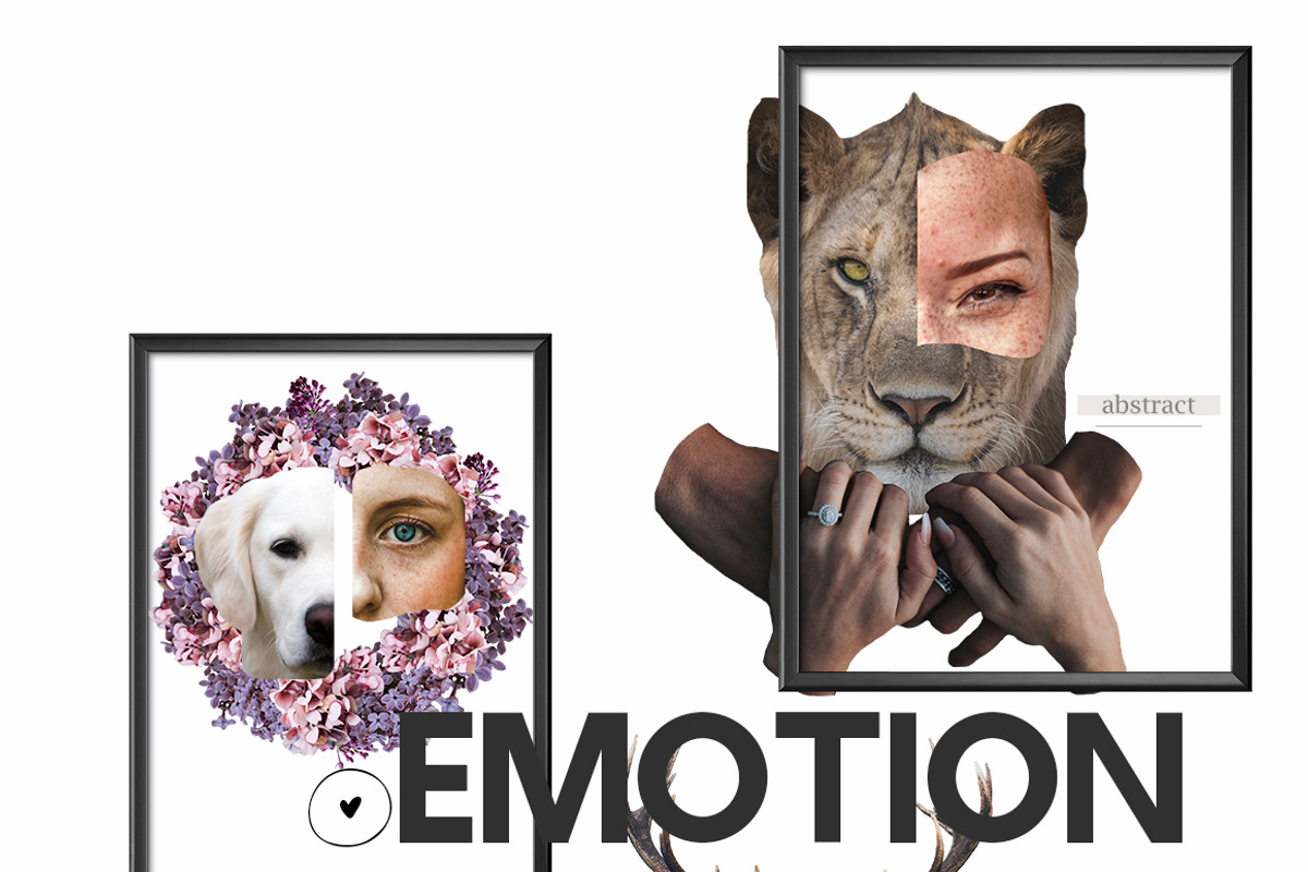 Emotion collage creator Cuts out, an Object Graphic by 60secondsArt