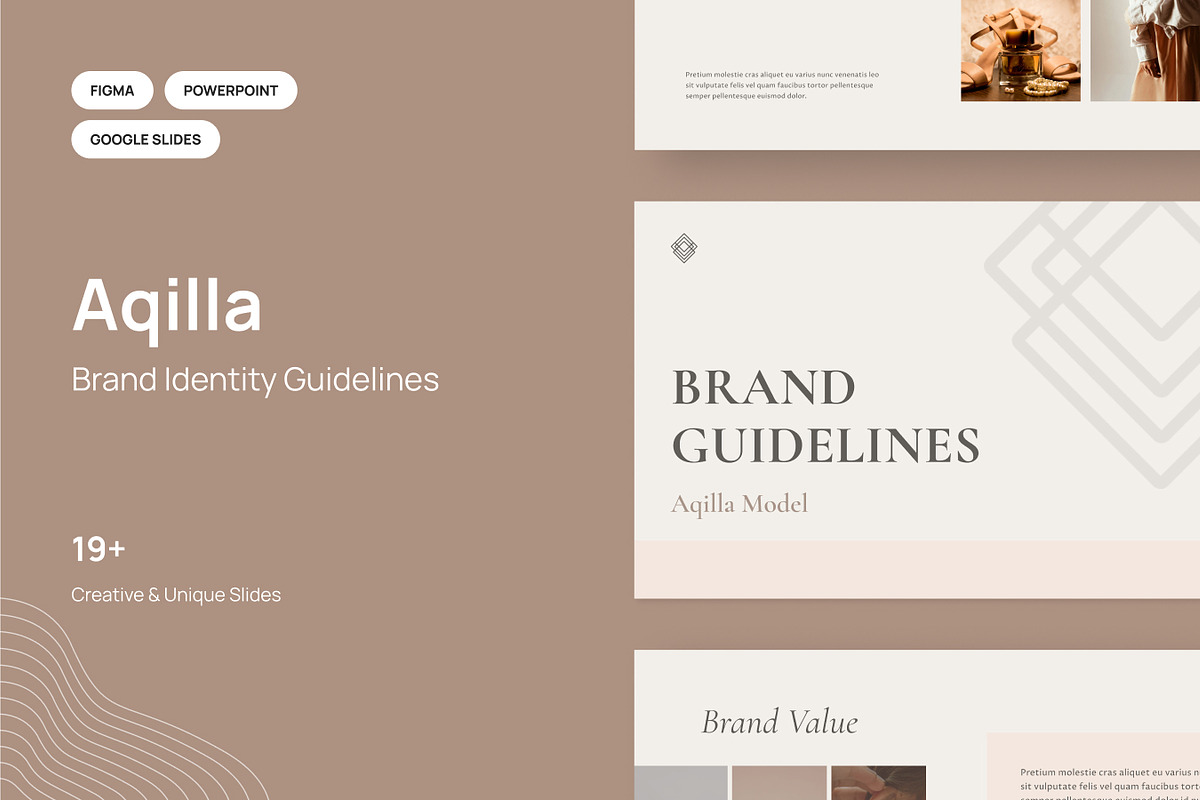 Aqilla – Fashion Brand Guidelines, a Presentation Template by Rukuru Studio (Photo 1 of 7)