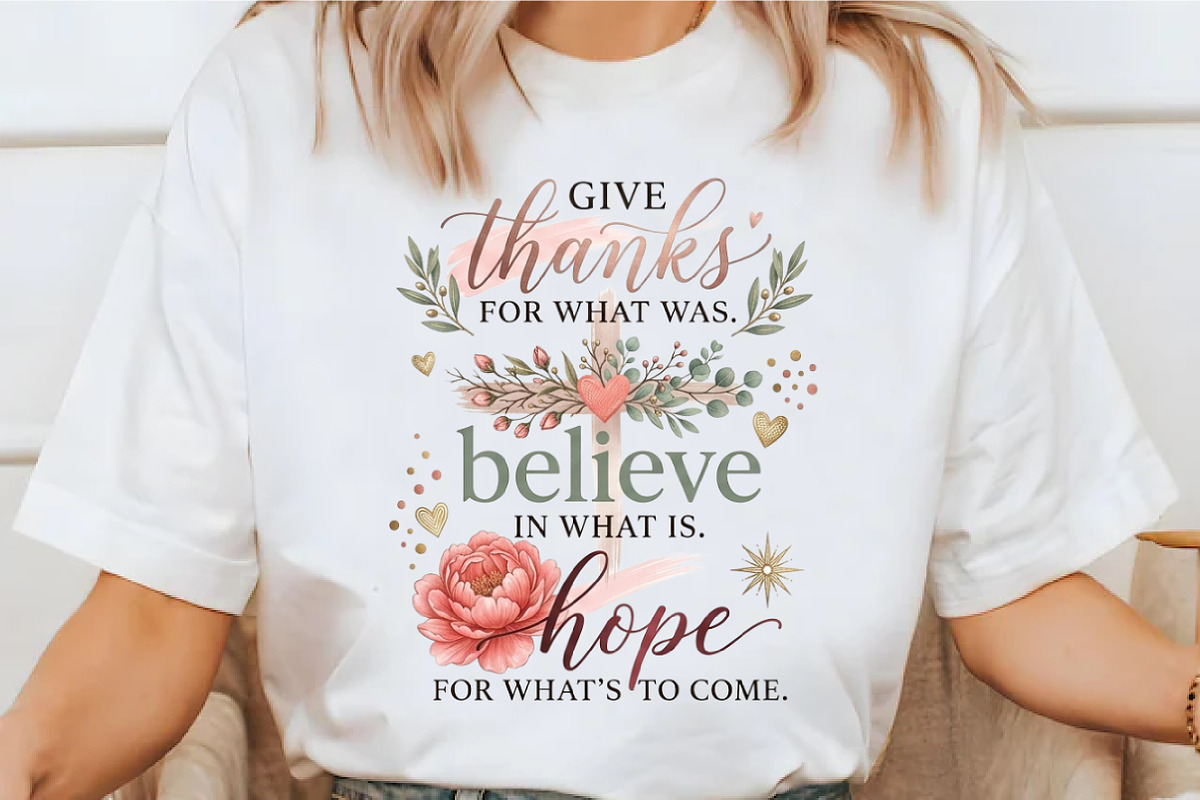 Give Thanks Believe Hope PNG, a Seasonal Illustration by designcity5 (Photo 3 of 4)