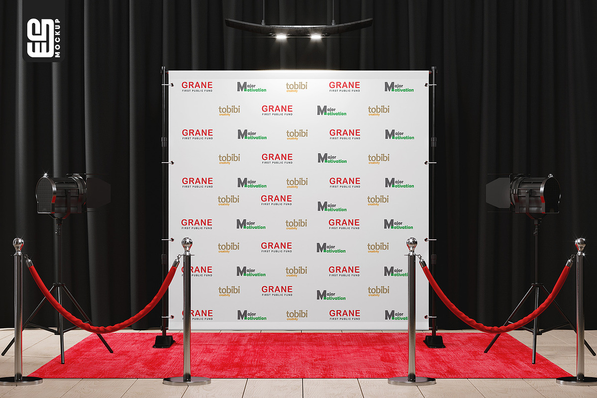 Step And Repeat Banner Mockup, an Advertising Mockup by SD Mockup (Photo 2 of 4)