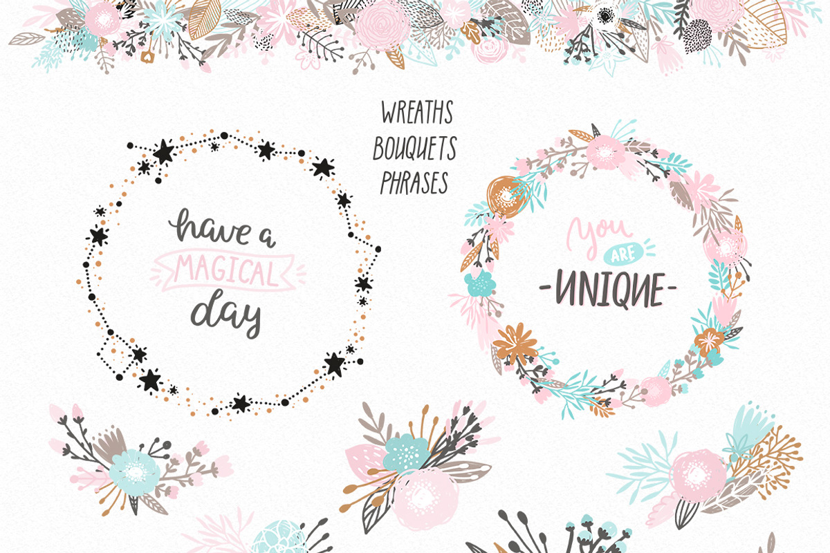 Unicorns and flowers, an Animal Illustration by tatiletters (Photo 3 of 9)