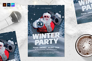 Winter Party Flyer Template, a Flyer Template by BrandPacks (Thumbnail 1 of 5)