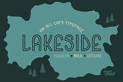 Lakeside: An All Caps Typeface, a Font by Megan Mahfoud Studio (Thumbnail 1 of 8)