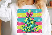 Preppy Coquette Christmas Tree PNG, an Illustration by SinaCreation (Thumbnail 4 of 7)