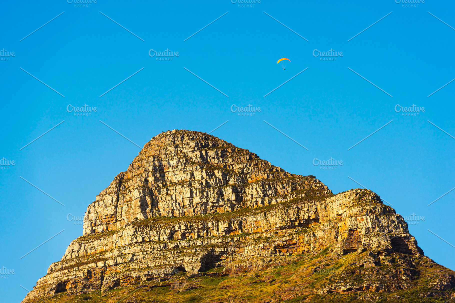 Paraglider Over Lion's Head In Cape Town, South Africa, a Sports & Recreation Photo by THP Creative