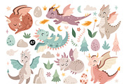 Cute dragon girl clipart, an Animal Illustration by JulzaArt (Thumbnail 2 of 6)