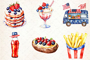 4th of July Fast Food Clipart, a Seasonal Illustration by Rose Art (Thumbnail 3 of 4)