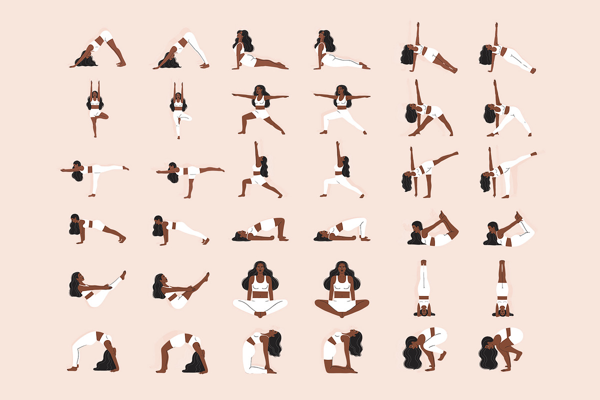 Yoga Poses Illustrations Collection, a Healthcare Illustration by Katerina Osa (Photo 10 of 12)