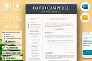 Resume for Engineer. Engineering CV, a Resume Template by HIRED Design Studio (Thumbnail 1 of 11)