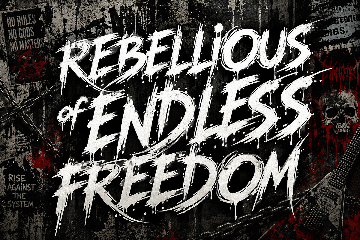 ShycoBlaze – Metal Skate Rock & Punk, a Handwritten Font by HypeWorksCo (Photo 2 of 13)