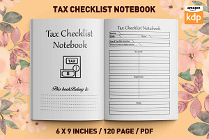 Tax Checklist Notebook KDP Interior