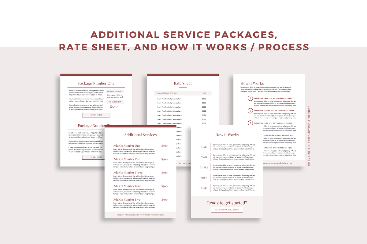 Client Experience Template Bundle, a Magazine Template by ProductiveandFree