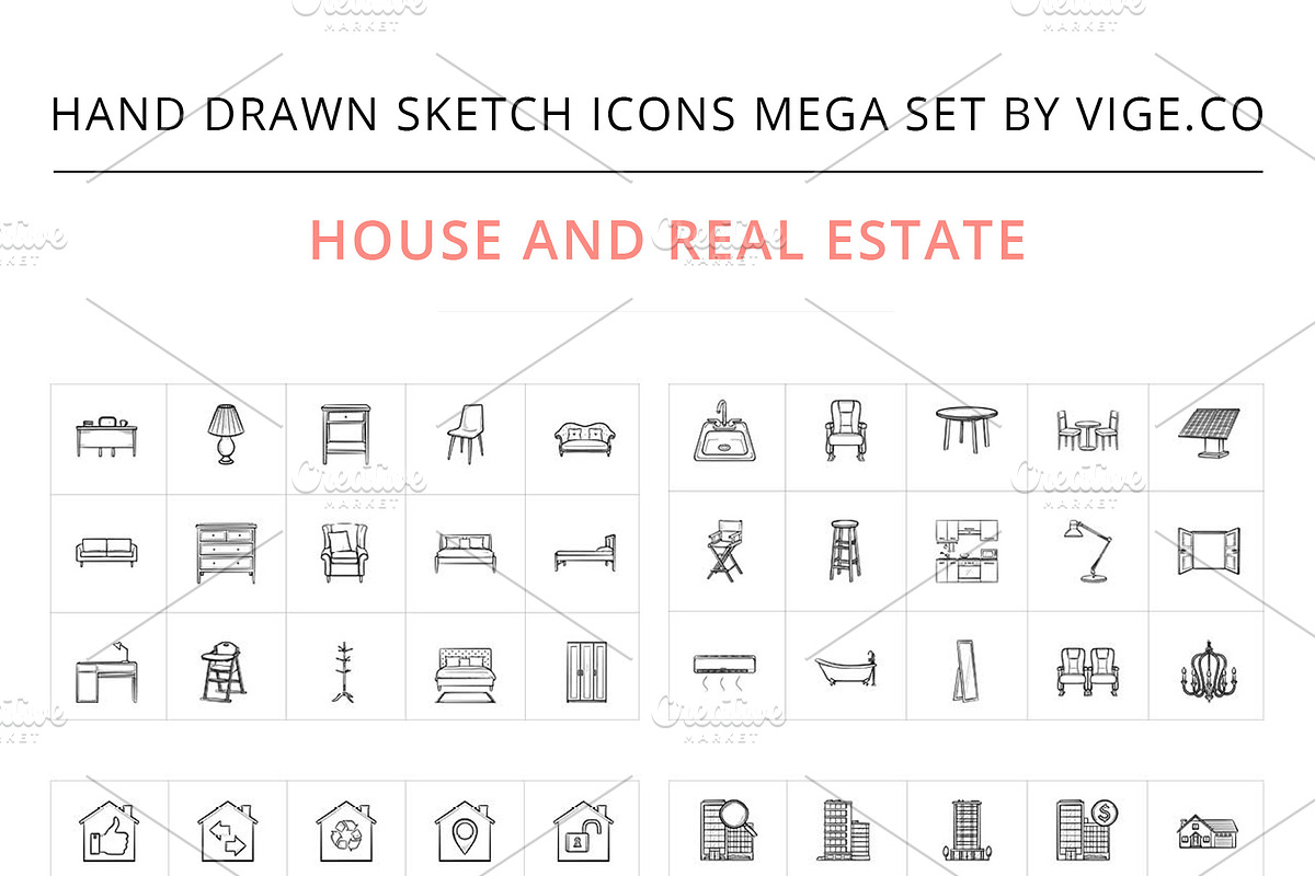 Hand drawn sketch vector icons, an Icon by Visual Generation (Photo 10 of 16)