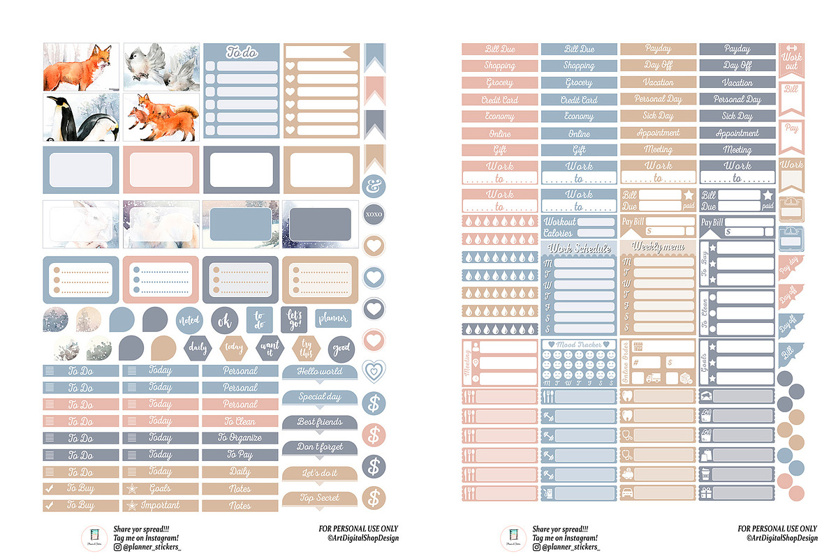 Winter Erin Condren Life Planner, a Design Template by DigitalDesignAI (Photo 3 of 4)