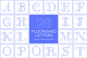 Flourished Alphabet, an Illustration by Letterlust Studio (Thumbnail 1 of 7)