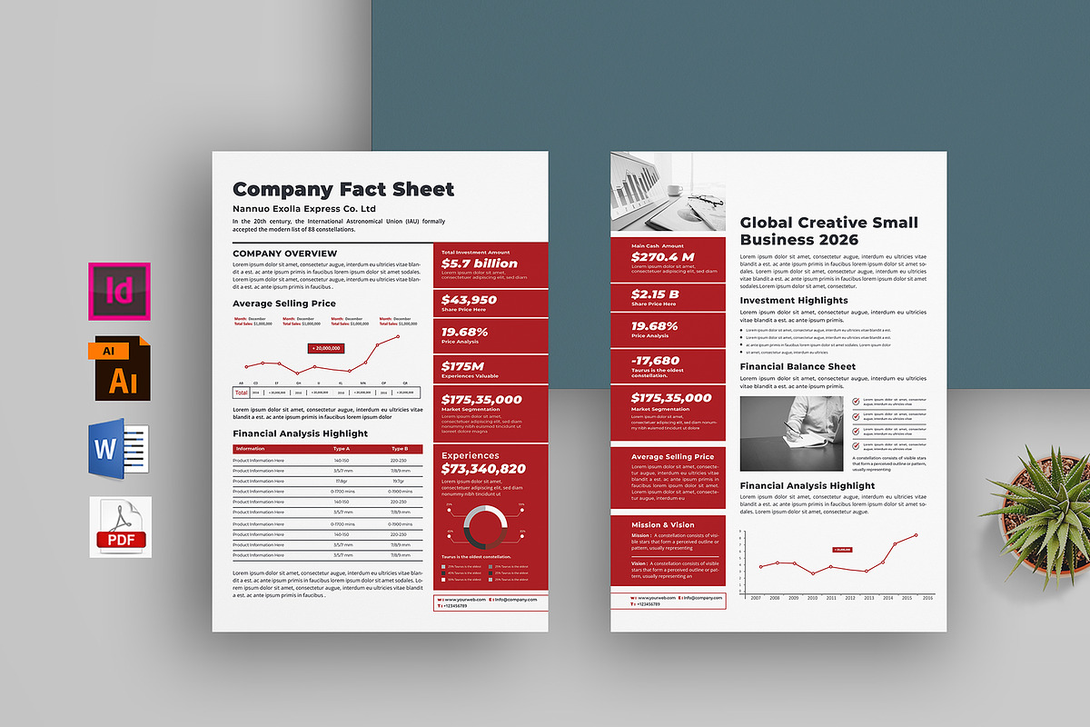 Company Fact Sheet, a Flyer Template by obayes (Photo 1 of 4)