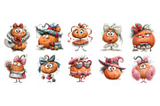 Quirky Coquette Pumpkins PNG Clipart, a Seasonal Illustration by Nicolle's Colorful Art (Thumbnail 6 of 6)