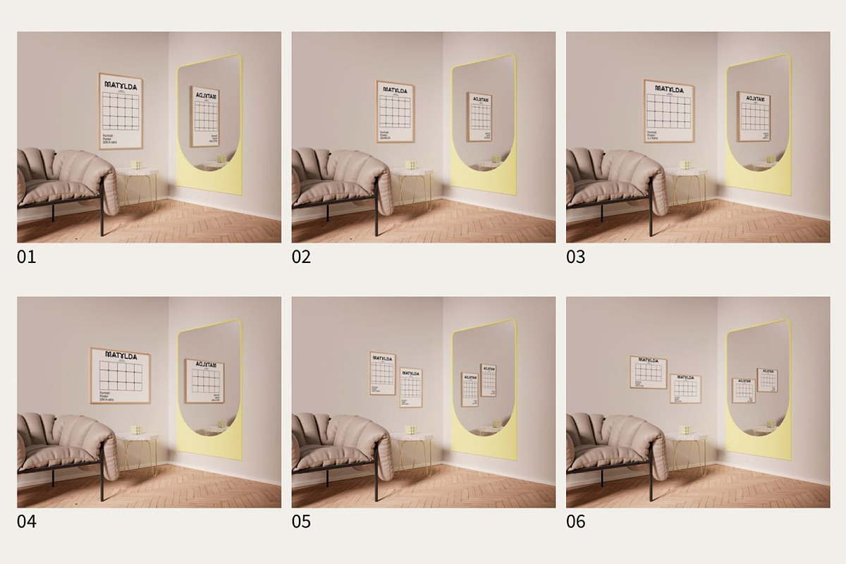 Artwork Mockups Bundle 20 in 1, a Household Mockup by Bonumo (Photo 7 of 41)