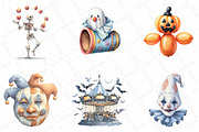 Watercolor Spooky Circus Clipart, an Illustration by DreamPrint404 (Thumbnail 5 of 5)