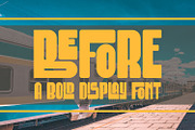 Before - Bold Display Font, a Sans Serif Font by arausidp (Thumbnail 1 of 5)