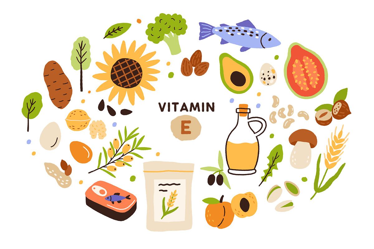 Food products, vitamin groups set, a Food Illustration by Good Studio (Photo 17 of 19)