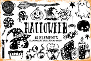 Halloween Clipart, an Illustration by heyXeni (Thumbnail 1 of 2)