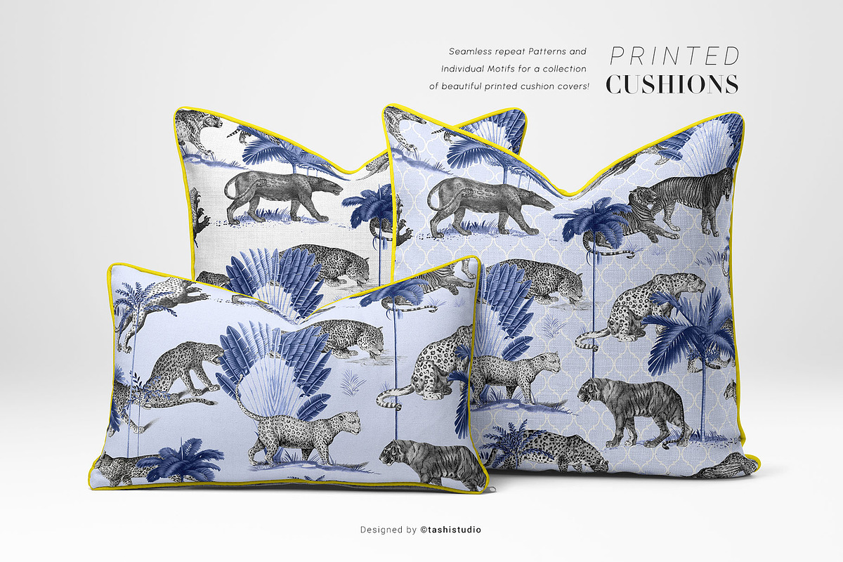 Indigo Safari Luxury Print Designs, a Pattern Graphic by TSTUDIO (Photo 4 of 11)