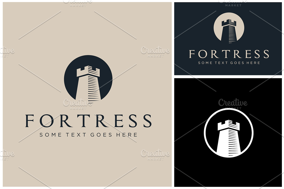 Medieval Castle Chess Fortress Logo, a Branding & Logo Template by Enola99d