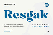 Resgak - Serif Family, a Serif Font by Kulokale (Thumbnail 1 of 12)