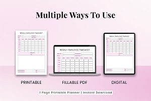 Time Tracking Worksheet