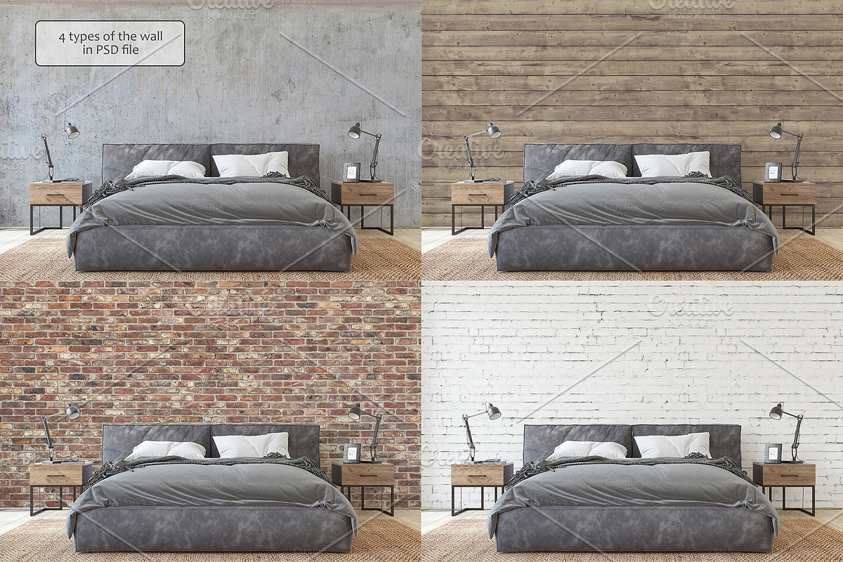 LOFT Wall&Frame Mockups, a Print Template by MyHomeMockups (Photo 10 of 12)